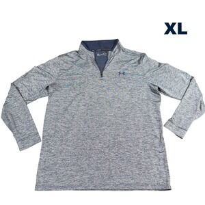 Under Armour Golf 1/4 Zip Pullover Men's XL Navy Blue‎ HeatGear Loose Fit